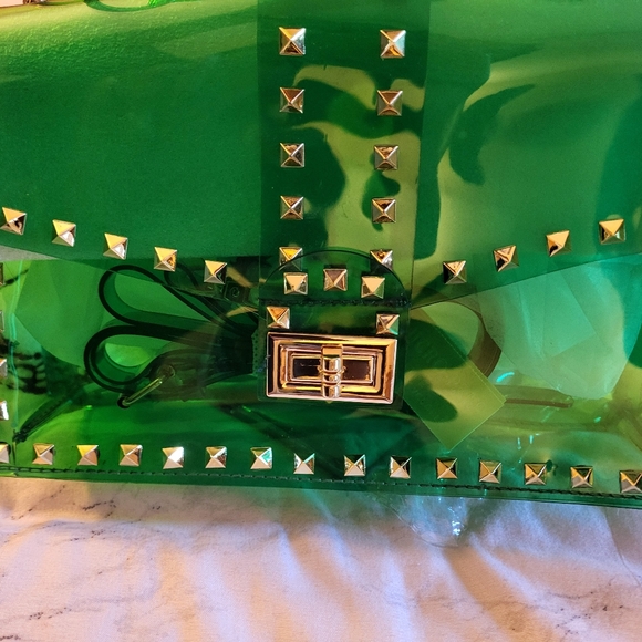 Green transparent purse - Picture 4 of 5